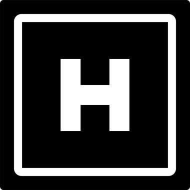 Beyaz arkaplanda helikopter pisti çizimi