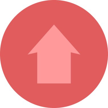 düz biçim vektör illüstrasyonunda kırmızı ok simgesi