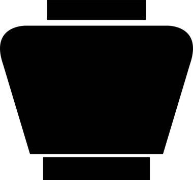 Çiçek saksısı simgesi beyaz arkaplanda izole edildi. Vektör İllüstrasyonu