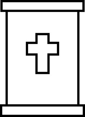 Rahip duruşu simge vektör illüstrasyonu