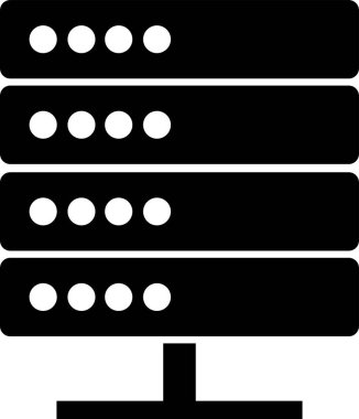 sunucu veritabanı ikon vektör illüstrasyonu