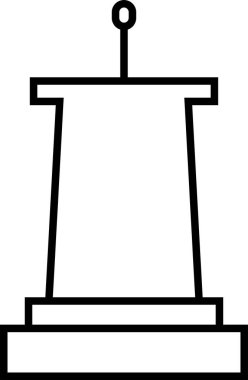 Tribün simgesinin vektör çizimi 