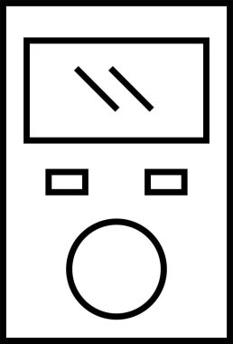 müzik çalar simgesi, vektör illüstrasyonu