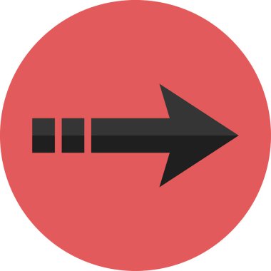 düz biçim vektör illüstrasyonunda siyah ok simgesi