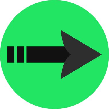 düz biçim vektör illüstrasyonunda siyah ok simgesi