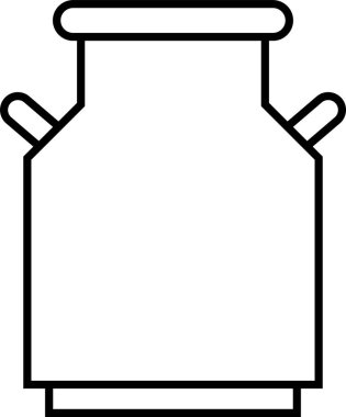 Beyaz arkaplanda izole edilmiş süt kutusu simgesi. 