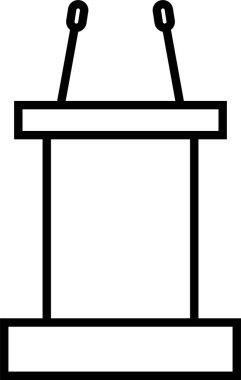 Tribün simgesinin vektör çizimi 