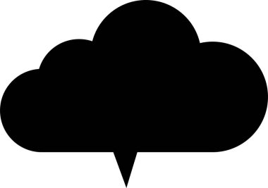 konuşma balonu simgesinin üzerine beyaz izole 