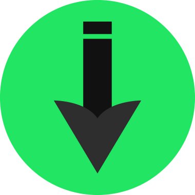 düz biçim vektör illüstrasyonunda siyah ok simgesi