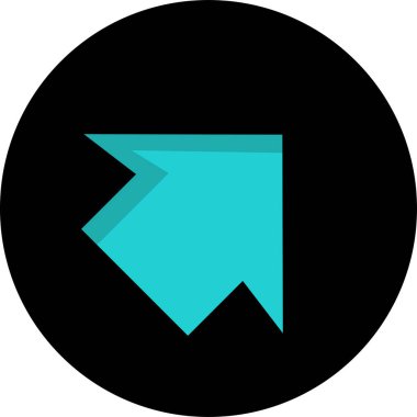 Ok. Web simgesi basit tasarım vektör çizimi