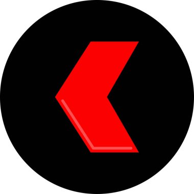 düz biçim vektör illüstrasyonunda kırmızı ok simgesi