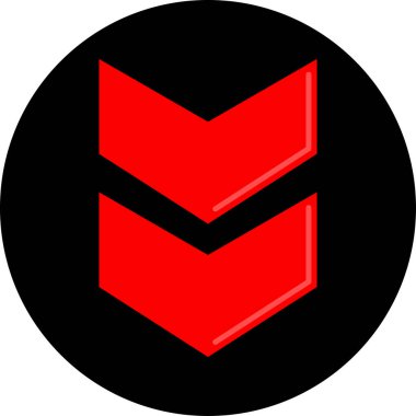 düz biçim vektör illüstrasyonunda kırmızı ok simgesi