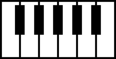 Piyano Klavye vektör çizim