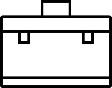 Evrak çantası Satırı Simge Vektörü İllüstrasyonu
