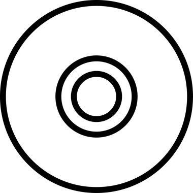 CD mi? Web simgesi basit illüstrasyon