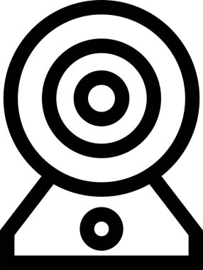 Beyaz arka plan üzerinde izole web kamera simgesi