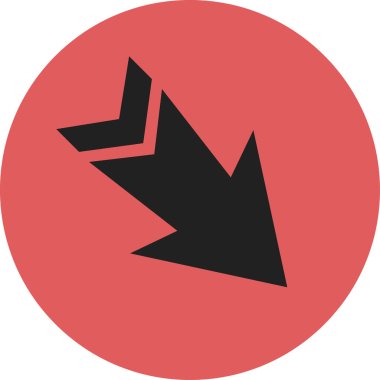 düz biçim vektör illüstrasyonunda siyah ok simgesi