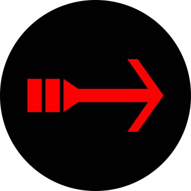 düz biçim vektör illüstrasyonunda kırmızı ok simgesi