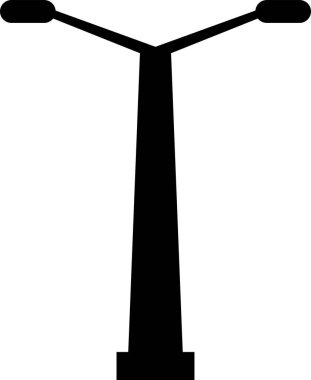 Sokak lambası simgesi, vektör illüstrasyonu