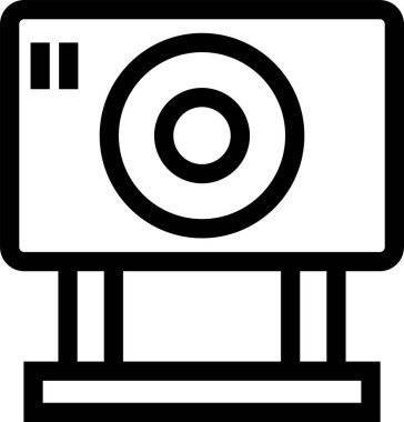 Beyaz arka plan üzerinde izole web kamera simgesi