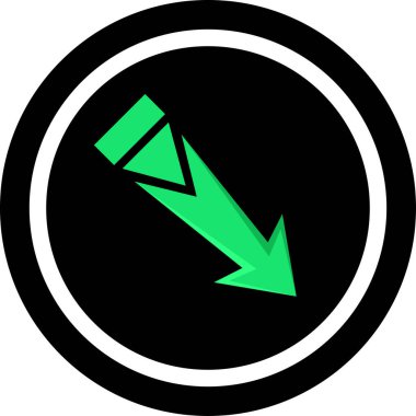 Ok. Web simgesi basit tasarım vektör çizimi