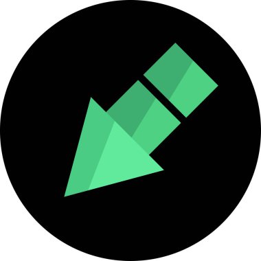 Ok. Web simgesi basit tasarım vektör çizimi