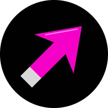 Ok. Web simgesi basit tasarım vektör çizimi