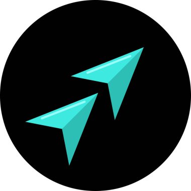 Ok. Web simgesi basit tasarım vektör çizimi