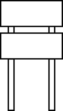 işaret direği simgesi vektör resmi.