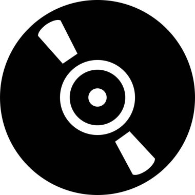 CD mi? Web simgesi basit illüstrasyon