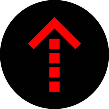 düz biçim vektör illüstrasyonunda kırmızı ok simgesi