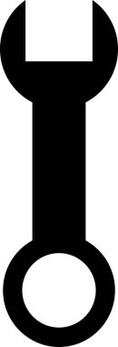 İngiliz anahtarı beyaz arkaplanda izole edildi