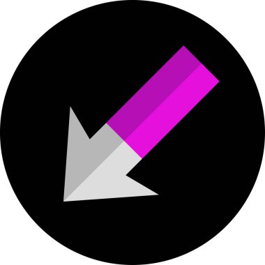 ok basit web simgesi, vektör illüstrasyonu