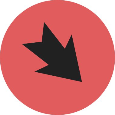 düz biçim vektör illüstrasyonunda siyah ok simgesi