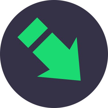 ok basit web simgesi, vektör illüstrasyonu