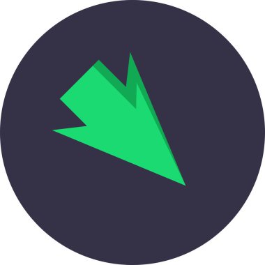 ok basit web simgesi, vektör illüstrasyonu