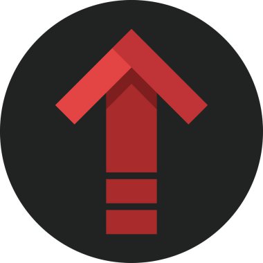 düz biçim vektör illüstrasyonunda kırmızı ok simgesi