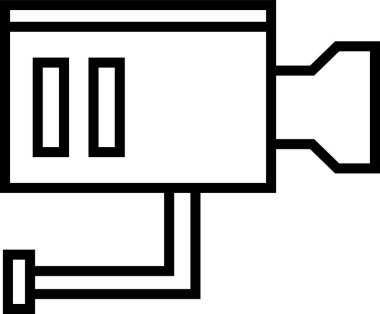 Bir dizi CCTV ikonu. Ev güvenlik kameraları simgeleri.