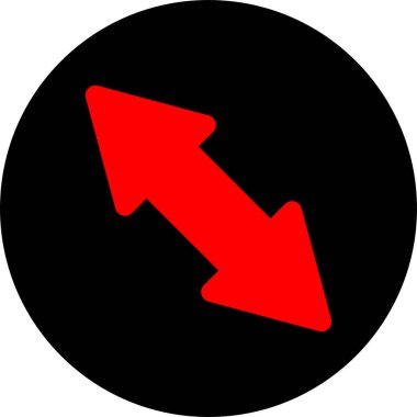 yön ok simgesi, vektör illüstrasyonu basit tasarım