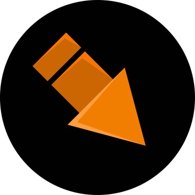 ok basit web simgesi, vektör illüstrasyonu