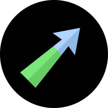 yön ok simgesi, vektör illüstrasyonu basit tasarım