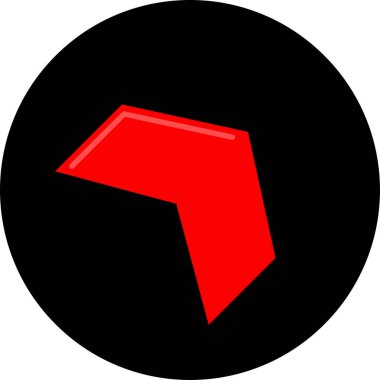 düz biçim vektör illüstrasyonunda kırmızı ok simgesi