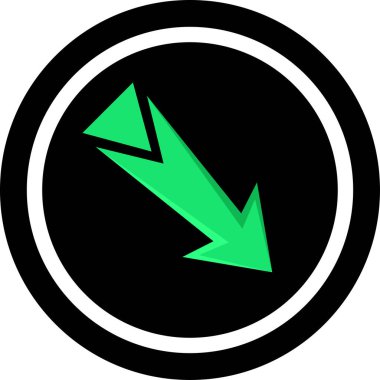 yön ok simgesi, vektör illüstrasyonu basit tasarım