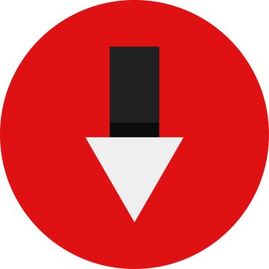 yön ok simgesi, vektör illüstrasyonu basit tasarım