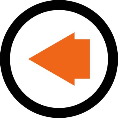 Beyaz arkaplanda ok yönü simgesi, vektör illüstrasyonu    