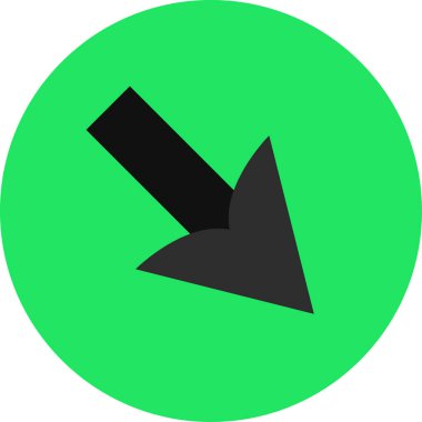 düz biçim vektör illüstrasyonunda siyah ok simgesi