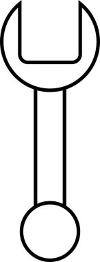 İngiliz anahtarı beyaz arkaplanda izole edildi