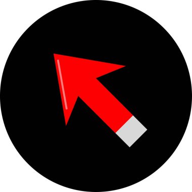 yön ok simgesi, vektör illüstrasyonu basit tasarım