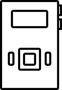 müzik çalar simgesi, vektör illüstrasyonu