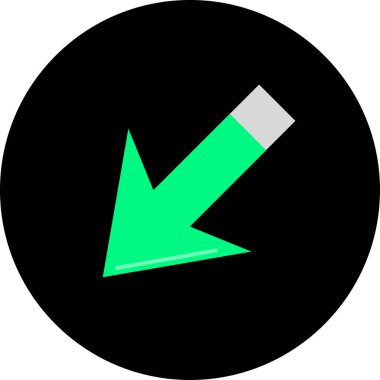 yön ok simgesi, vektör illüstrasyonu basit tasarım